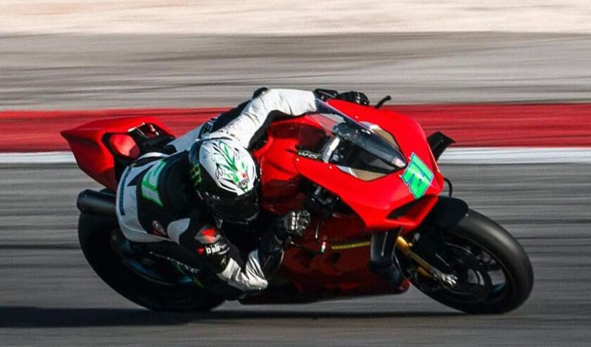 Franco Morbidelli mengalami crash saat latihan hari kedua bersamaan dengan sesi test privat WSBK di Sirkuit Algarve, Portimao, Portugal. Foto: Instagram Pramac Racing