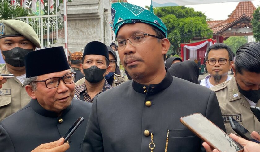 Gus Muhdlor Bupati Sidoarjo waktu ditemui usai memimpin HUT Sidoarjo di Alun-Alun Sidoarjo, Rabu (31/1/2024). Foto: Wildan suarasurabaya.net