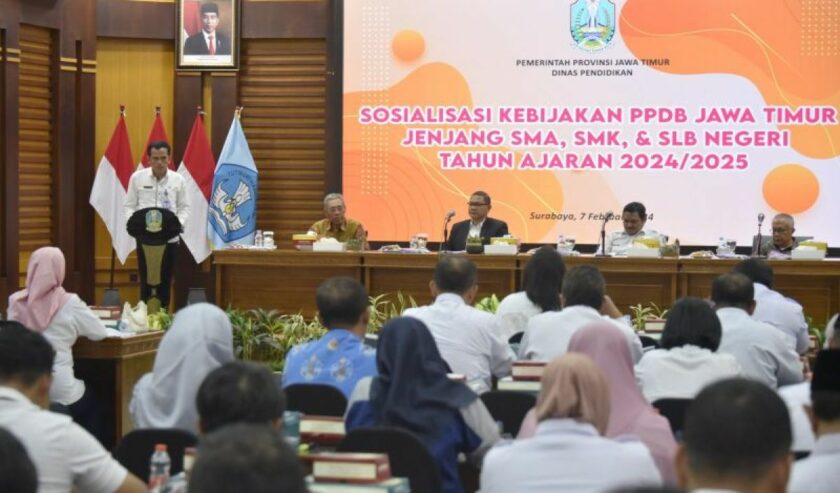 Sosialisasi PPDB SMA/SMK tahun ajaran 2024/2025 yang dilakukan Dinas Pendidikan Jatim. Foto: Humas Dinas Pendidikan Jatim