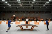 Ilustrasi - Teqball menjadi satu dari delapan cabor eksebisi yang dipertandingkan di PON XXI 2024. Foto: Reuters