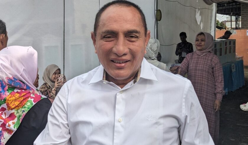 Edy Rahmayadi Ketua Umum PSSI periode 2016-2019 ketika ditemui di Medan, Rabu (14/2/2024). Foto: Antara