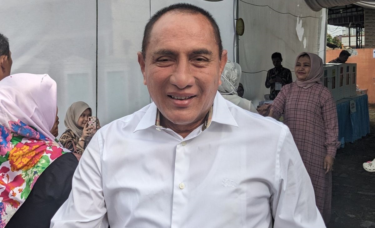 Edy Rahmayadi Ketua Umum PSSI periode 2016-2019 ketika ditemui di Medan, Rabu (14/2/2024). Foto: Antara