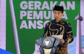 Joko Widodo Presiden RI menyampaikan pengarahan pada pembukaan Kongres XVI GP Ansor di Terminal Penumpang Kapal Pelni, Tanjung Priok, Jakarta Utara, Jumat (2/2/2024), Foto: Antara