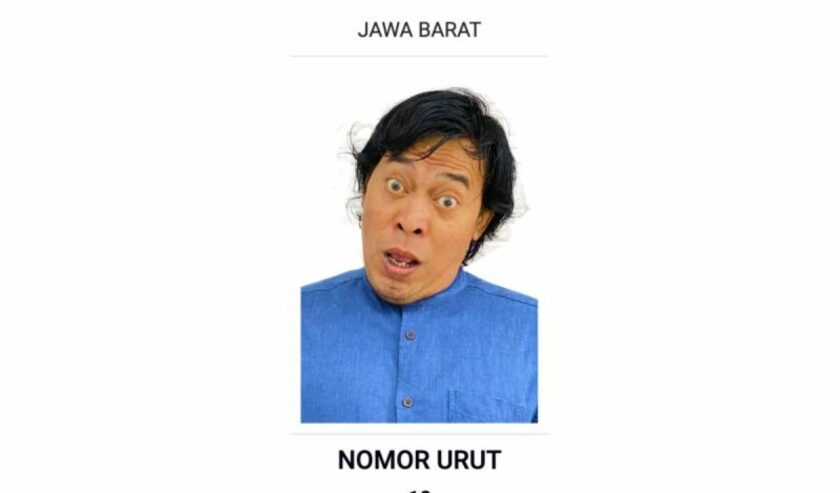 Foto pencalonan Alfiansyah Bustami Komeng sebagai Daftar Calon Tetap Dewan Perwakilan Daerah (DPD) untuk Daerah Pemilihan (Dapil) Jawa Barat yang ditampilkan pada surat suara Pemilihan Umum (Pemilu) 2024. Foto: KPU