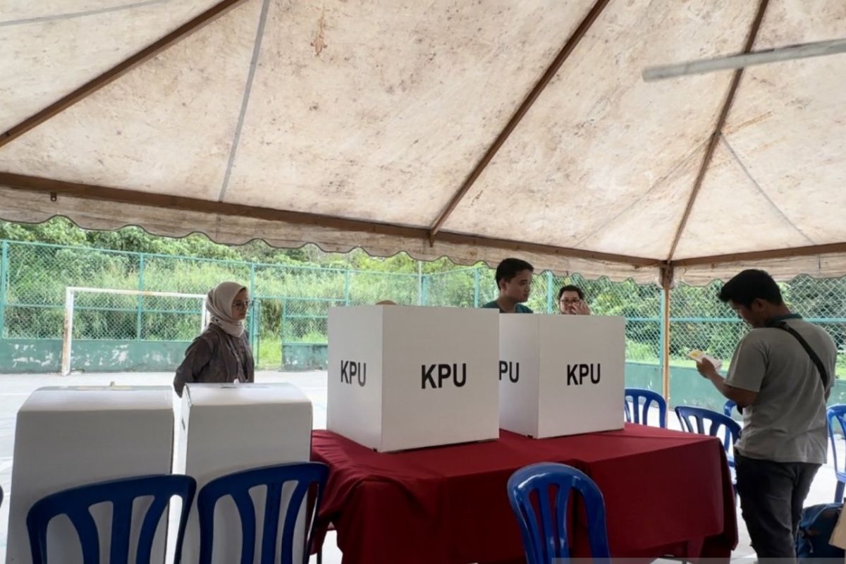 Suasanya pemungutan suara di lokasi Kotak Suara Keliling 032 di Hulu Langat, Selangor, Malaysia, Minggu (4/2/2024), Foto : Antara