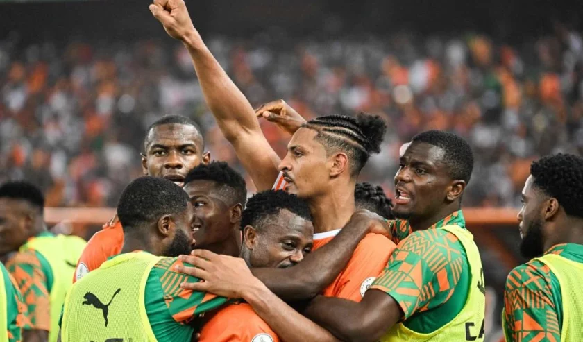 Gol semata wayang Sebastian Haller mengantarkan Pantai Gading menghadapi Nigeria di final Piala Afrika 2023. Foto: AFP