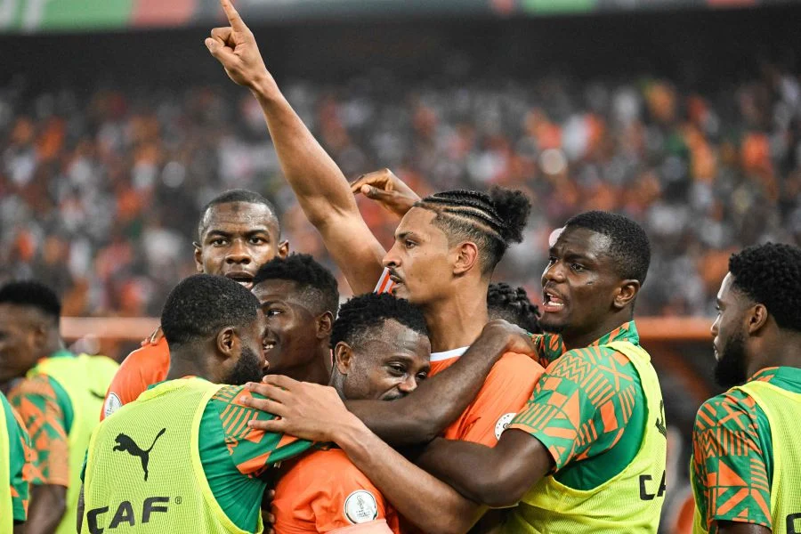 Gol semata wayang Sebastian Haller mengantarkan Pantai Gading menghadapi Nigeria di final Piala Afrika 2023. Foto: AFP