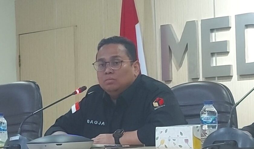 Rahmat Bagja Ketua Bawaslu saat konferensi pers di Gedung Bawaslu, Jakarta Pusat, Rabu (14/2/2024). Foto: Antara