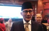 Sandiaga Uno Menparekraf ditemui usai acara Pelantikan Pejabat Pimpinan Tinggi Pratama Kemenparekraf di Jakarta, Jumat (16/2/2024). Foto: Antara