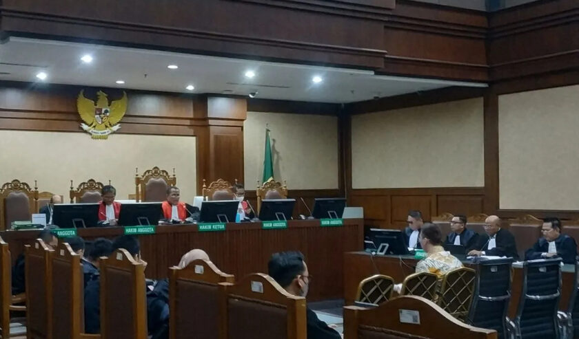 Sidang pembacaan nota pembelaan (pledoi) Dadan Tri Yudianto Mantan Komisaris PT Wika Beton di Pengadilan Tindak Pidana Korupsi pada Pengadilan Negeri Jakarta Pusat, Selasa (20/2/2024). Foto: Antara