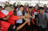 Mahfud MD cawapres nomor urut 3 dalamn kunjungan ke Seputih Banyak, Kabupaten Lampung Tengah, Provinsi Lampung pada Rabu (31/1/2023). Foto: Istimewa