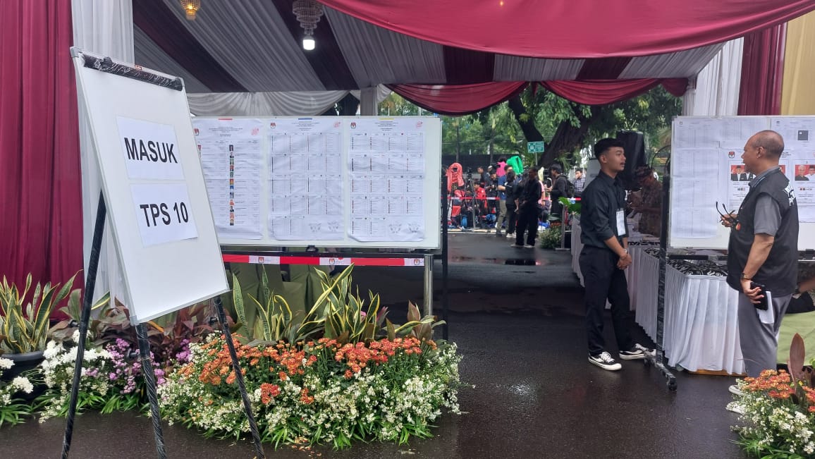 TPS 10 Gambir, Jakarta Pusat, tempat Jokowi Presiden dan Iriana Ibu Negara menggunakan hak pilihnya, Rabu (14/2/2024). Foto: Farid suarasurabaya.net