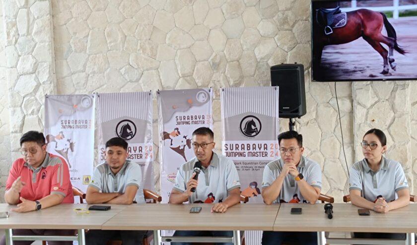 Konferensi Pers kejuaraan Jumping Master 2024, Senin (19/2/2024), yang akan diadakan di Surabaya. Foto: Risky suarasurabaya.net