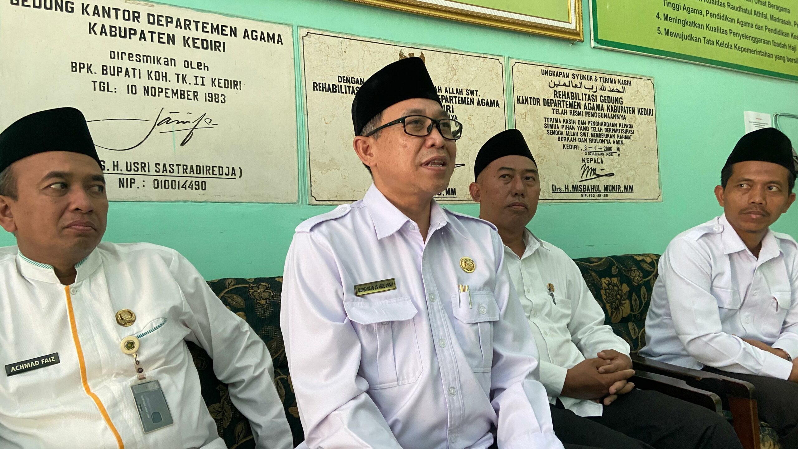 Mohammad As’adul Anam Kepala Bidang Pendidikan Diniyah dan Pondok Pesantren Kanwil Kemenag Jatim saat di Kediri, Selasa (27/2/2024). Foto: Istimewa