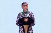 Hendry Ch Bangun Ketua Umum Persatuan Wartawan Indonesia (PWI) Pusat berbicara dalam Perayaan Puncak Peringatan Hari Pers Nasional 2024 di Jakarta, Selasa (20/2/2024). Foto : Antara