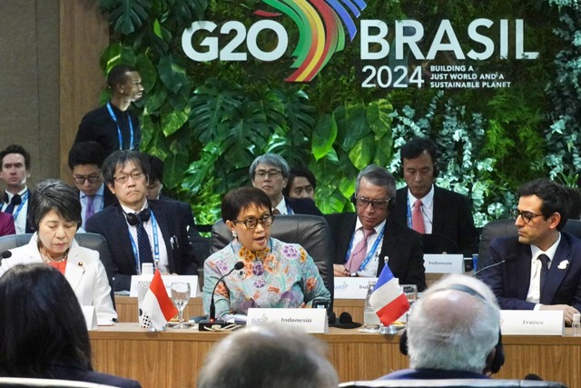 Pertemuan Menlu G20 yang berlangsung di Rio de Janeiro, Brazil