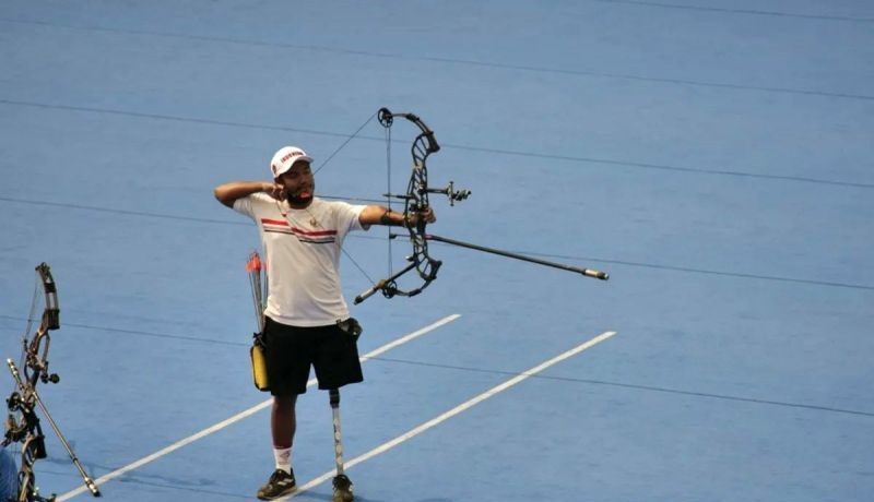 Ken Swagumilang Atlet para panahan Indonesia saat berlaga di nomor compound perorangan putra di Asian Para Games 2022 Hangzhou, di Fuyang Yinhu Sports Centre, Hangzhou, China, Jumat (27/10/2023). Foto: Humas NPC Indonesia