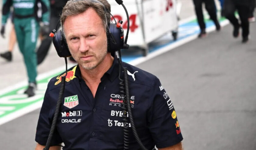 Christian Horner Kepala tim Red Bull jelang start Grand Prix Belanda, Sirkuit Zandvoort. Foto: AFP