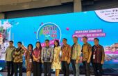 Marhen Yono (keempat kanan) Direktur Pemasaran Pariwisata Nusantara Kemenparekraf dan Novie Riyanto (keenam kanan) Sekretaris Jenderal Kemenhub dalam acara pembukaan ASTINDO Travel Fair 2024 di Tangerang, Banten, Jumat (1/3/2024). Foto : Antara