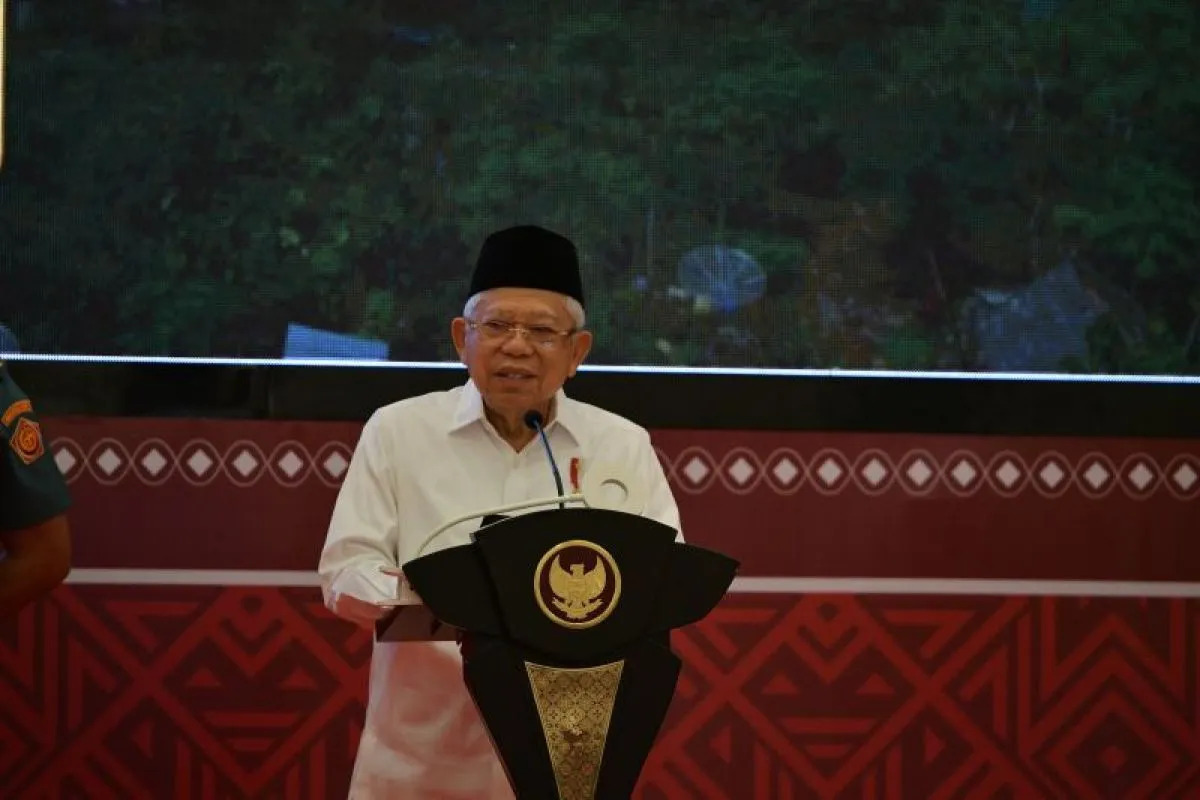 Ma'ruf Amin Wapres RI saat kunjungan kerja di Kota Kendari, Sultra. Foto: Antara