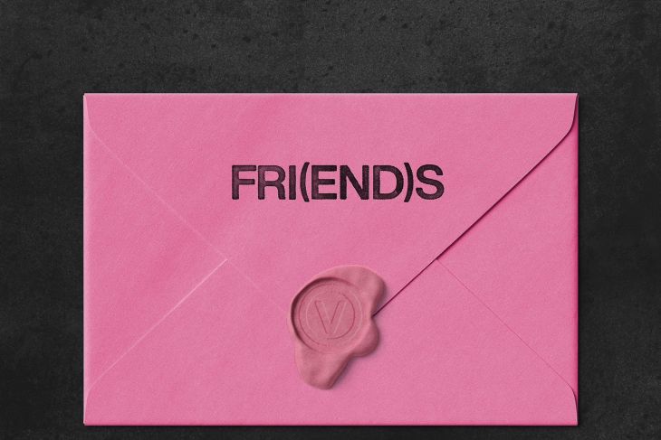 Poster single lagu V BTS berjudul "FRI(END)S"