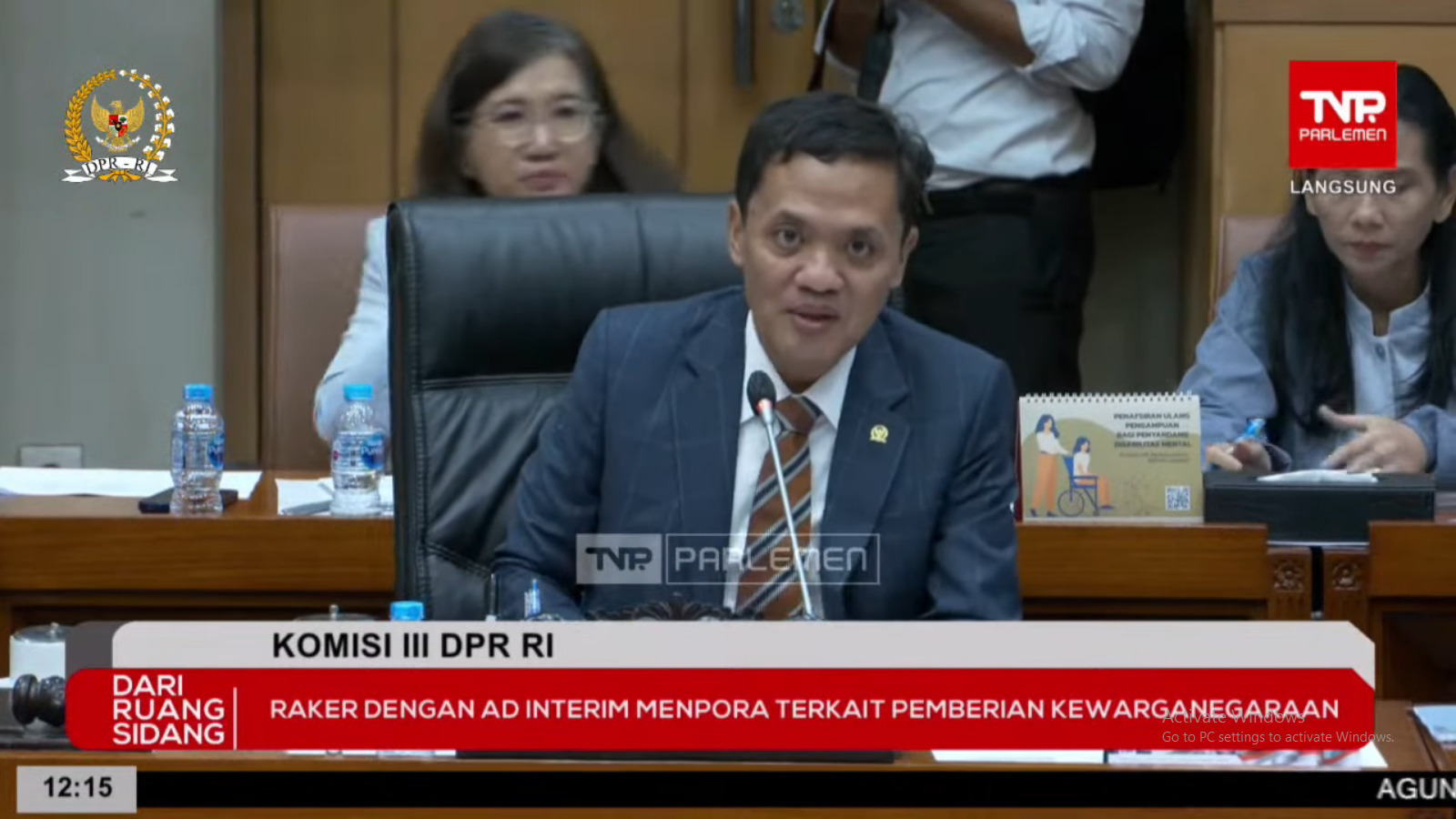 Habiburokhman Wakil Ketua Komisi III DPR RI saat rapat kerja di Kompleks Parlemen, Jakarta, Kamis (7/3/2024). Foto: Tangkapan layar YouTube DPR RI