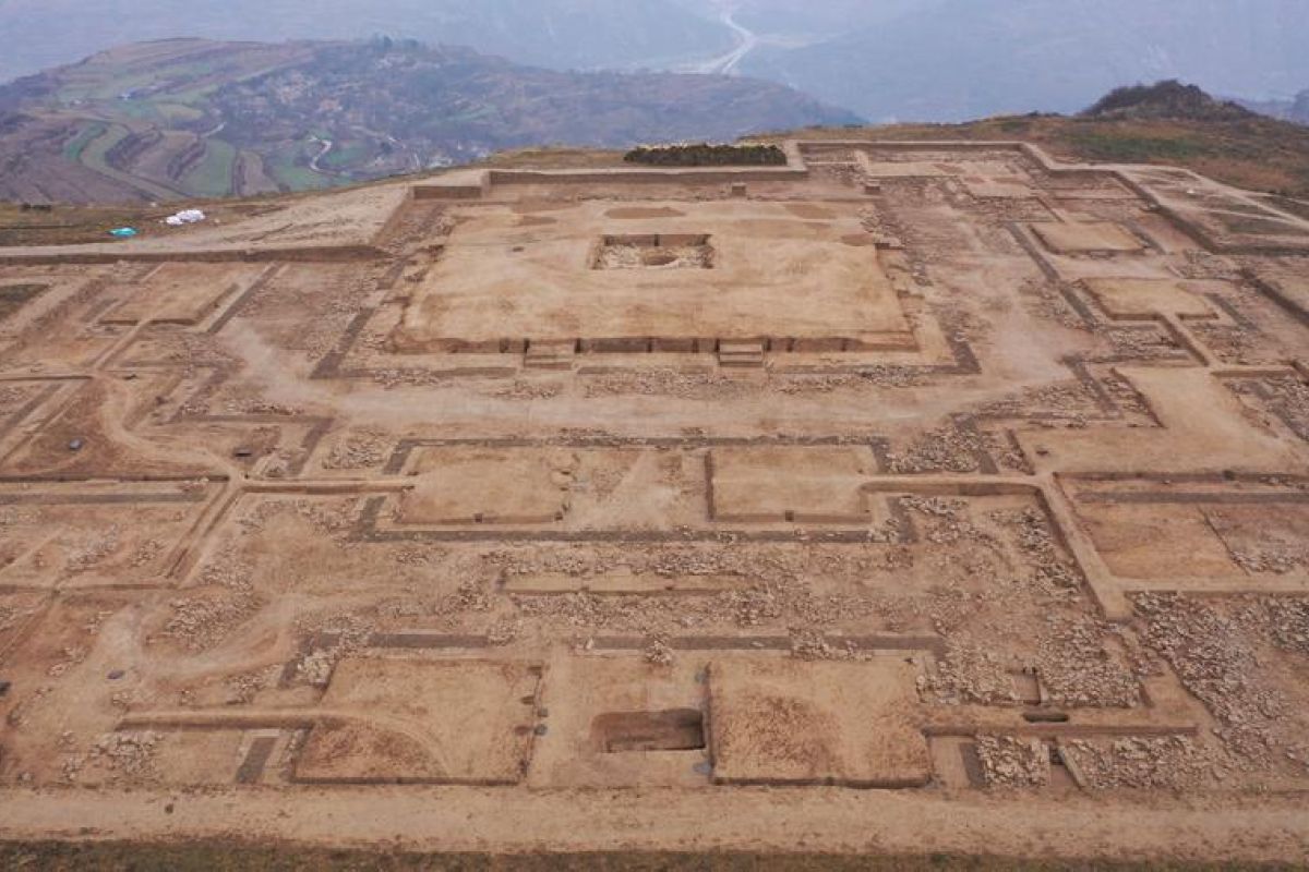 Pemandangan situs Sijiaoping di Kabupaten Lixian, Kota Longnan, Provinsi Gansu, China barat laut. Foto: Humas Institut Peninggalan Budaya dan Arkeologi Provinsi Gansu