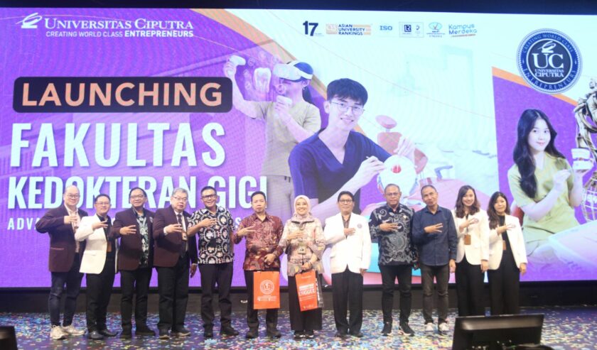 Universitas Ciputra (UC) Surabaya resmi melaunching Fakultas Kedokteran Gigi baru untuk memenuhi kebutuhan dokter gigi di Indonesia, Kamis (7/3/2024). Foto: UC Surabaya