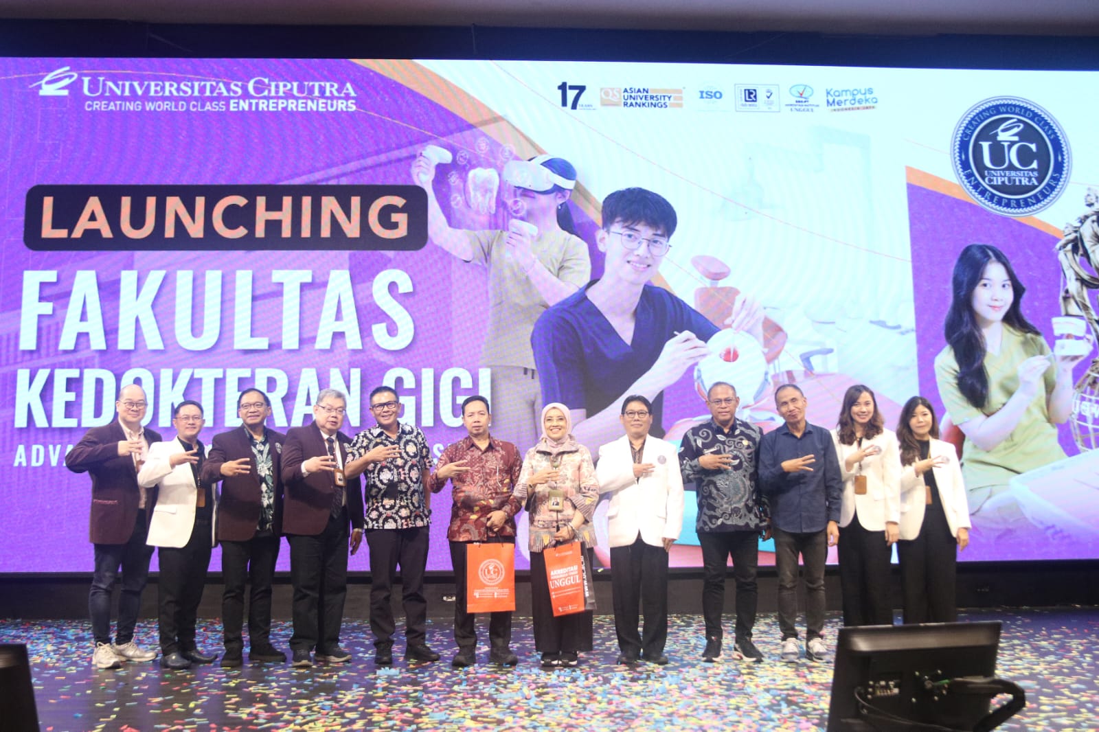 Universitas Ciputra (UC) Surabaya resmi melaunching Fakultas Kedokteran Gigi baru untuk memenuhi kebutuhan dokter gigi di Indonesia, Kamis (7/3/2024). Foto: UC Surabaya