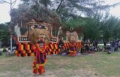 Reog Ponorogo persembahan dari Grup Reog Singo Sekar Budoyo pada acara Nguri Uri Budoyo di Taman Hiburan Pantai Kenjeran, Minggu (10/3/2024) Foto : Dani magang suarasurabaya.net