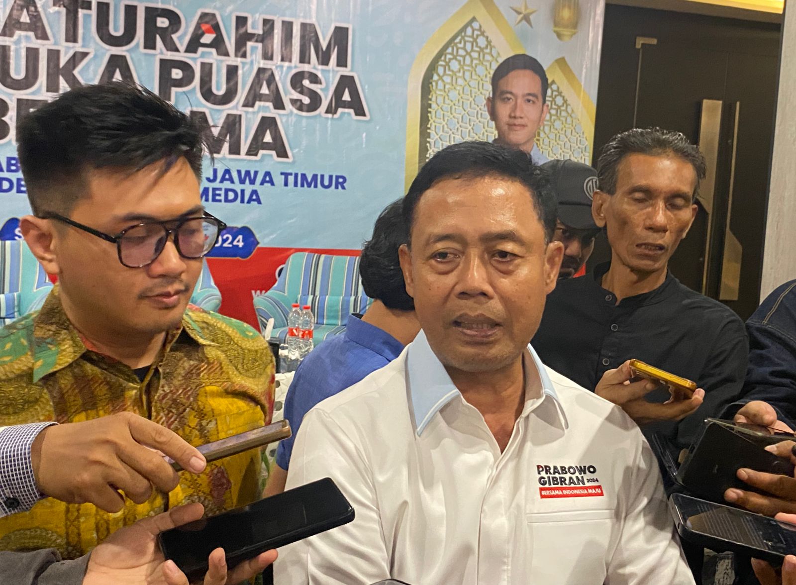 Boedi Prijo Soeprajitno Ketua TKD Prabowo-Gibran Jatim. Foto: Wildan suarasurabaya.net