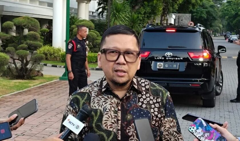 Ahmad Doli Kurnia Ketua Komisi II DPR RI saat ditemui di Sekretariat Negara Jakarta, Kamis (25/4/2024). Foto: Antara