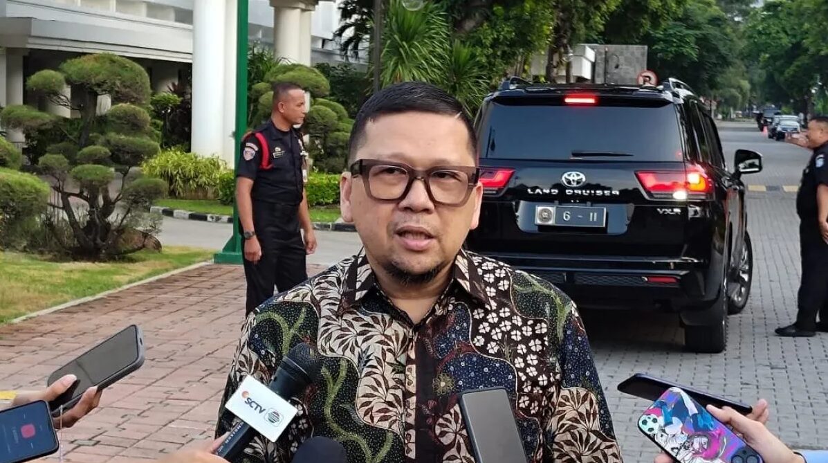 Ahmad Doli Kurnia Ketua Komisi II DPR RI saat ditemui di Sekretariat Negara Jakarta, Kamis (25/4/2024). Foto: Antara