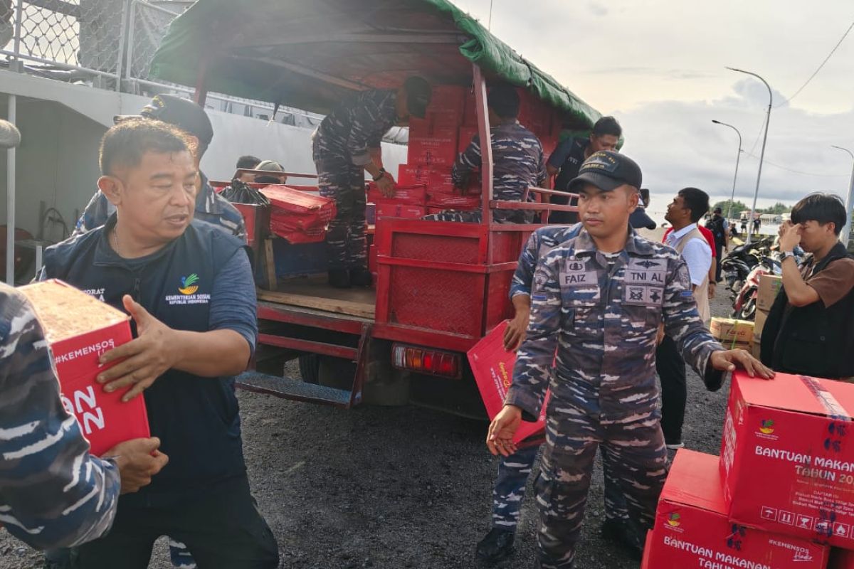 Bantuan Kemensos untuk korban erupsi gunung ruang