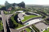 Desain eksterior yang bakal menjadi Istana Kepresidenan di Ibu Kota Negara (IKN) Nusantara di Kalimantan Timur.