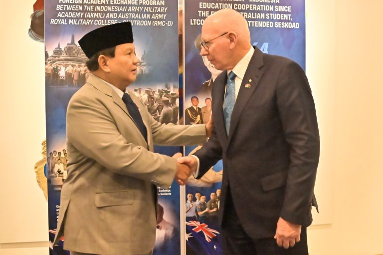 Prabowo Subianto Menteri Pertahanan (Menhan) RI dan David Hurley Gubernur Jenderal Australia