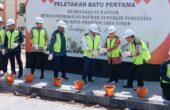 Prosesi peletakan batu pertama pembanguna kantor perwakilan DPD RI di Surabaya, Senin (13/5/2024)