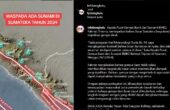 Tangkapan layar dari sebuah video di Instagram yang memuat informasi bernarasi bohong terkait adanya bahaya tsunami di Pulau Sumatera tahun 2024 yang terjaring oleh Pusat Gempa Bumi dan Tsunami Badan Meteorologi, Klimatologi dan Geofisika (BMKG), Jumat (3/5/2024). Foto: Tangkapan layar Intagram @infobengkulu_