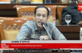 Nadiem Anwar Makarim Menteri Pendidikan, Kebudayaan, Riset, dan Teknologi (Mendikbudristek) dalam rapat kerja bersama Komisi X DPR RI di Kompleks Parlemen, Jakarta, Selasa (21/5/2024). Foto: Tangkapan layar YouTube TVR Parlemen