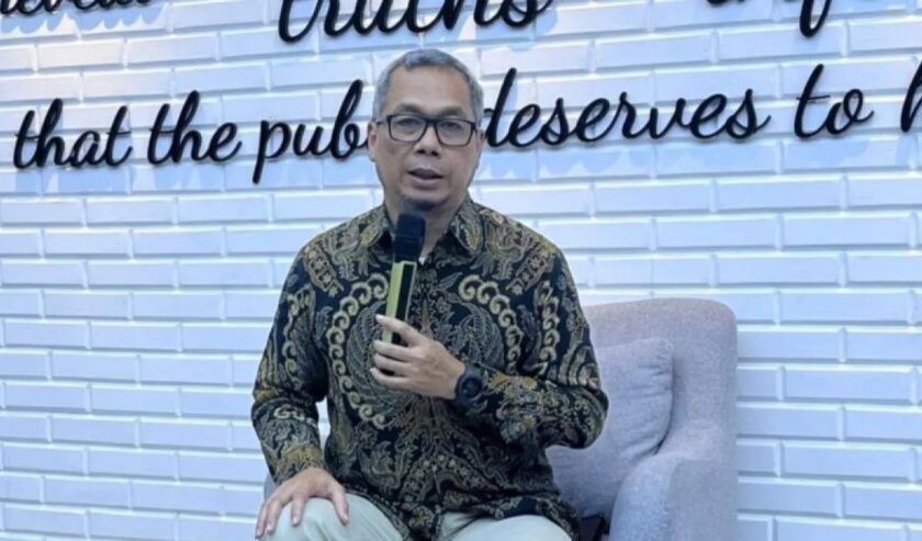 Usman Kansong Direktur Jenderal Informasi dan Komunikasi Publik Kementerian Komunikasi dan Informatika, Jumat (3/5/2024). Foto Antara