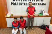 Dua eksekutor dan satu penadah pembobolan toko kue di Surabaya berhasil diamankan oleh polisi. Foto: Polrestabes Surabaya