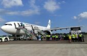 Ilustrasi jemaah Haji Indonesia siap berangkat ke Tanah Suci dengan pesawat Garuda Indonesia.
