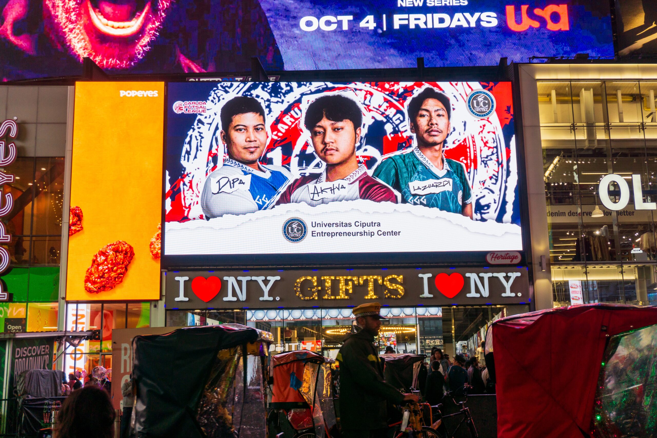 Garuda Futsal League Mendunia, Tampil di Times Square New York