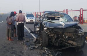 Kecelakaan Mobil di Jembatan Suramadu, Kondisinya Ringsek