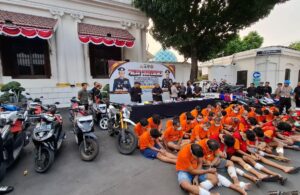 Polrestabes Surabaya Amankan 47 Pelaku Curanmor