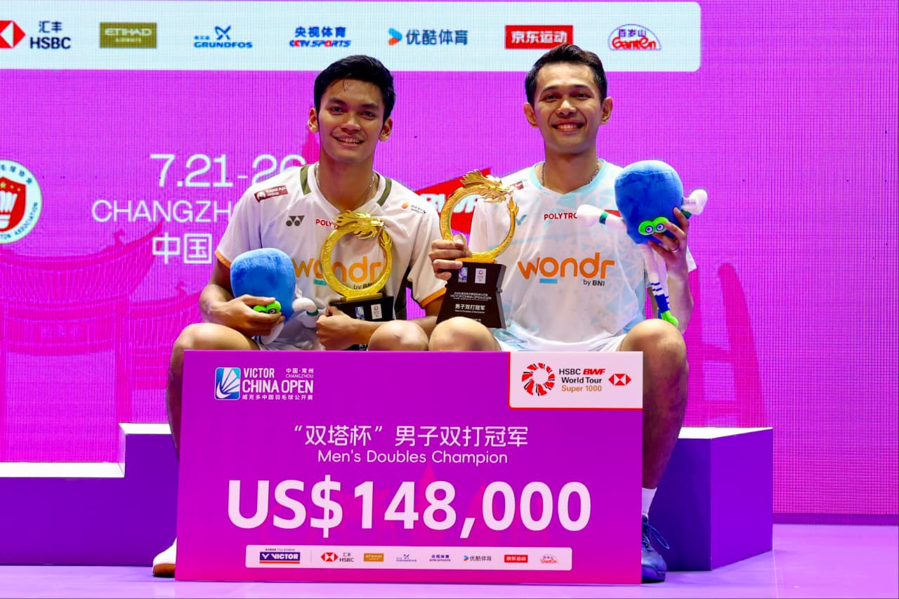 Fajar/Fikri Juara China Open 2026, Taklukkan Ganda Nomor Satu Dunia Asal Korea
