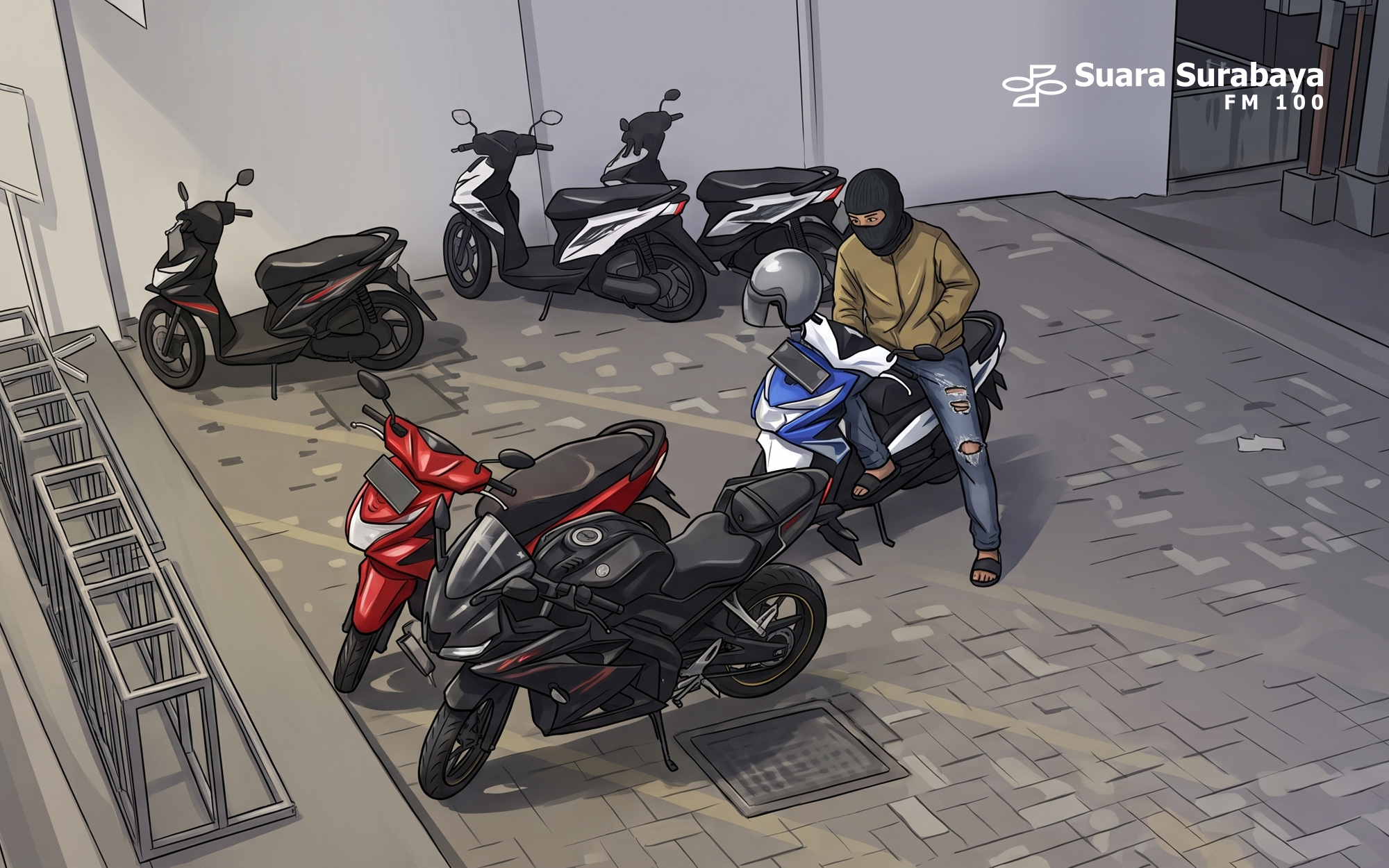 Curanmor Terjadi di Sejumlah Wilayah Surabaya, 9 Motor Dilaporkan Hilang