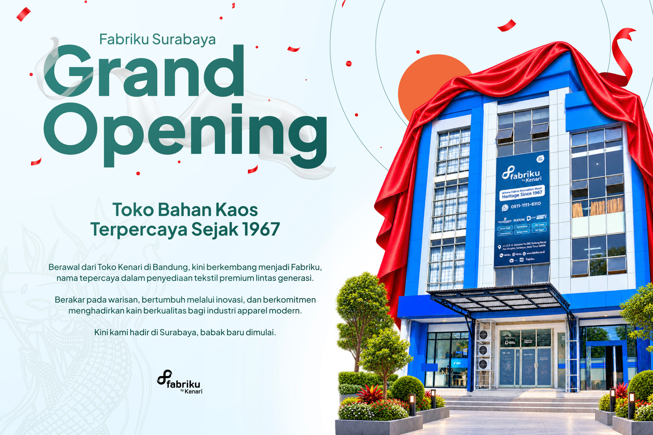 Fabriku Resmi Hadir di Surabaya, Buka Akses Baru untuk Kebutuhan Bahan Fashion