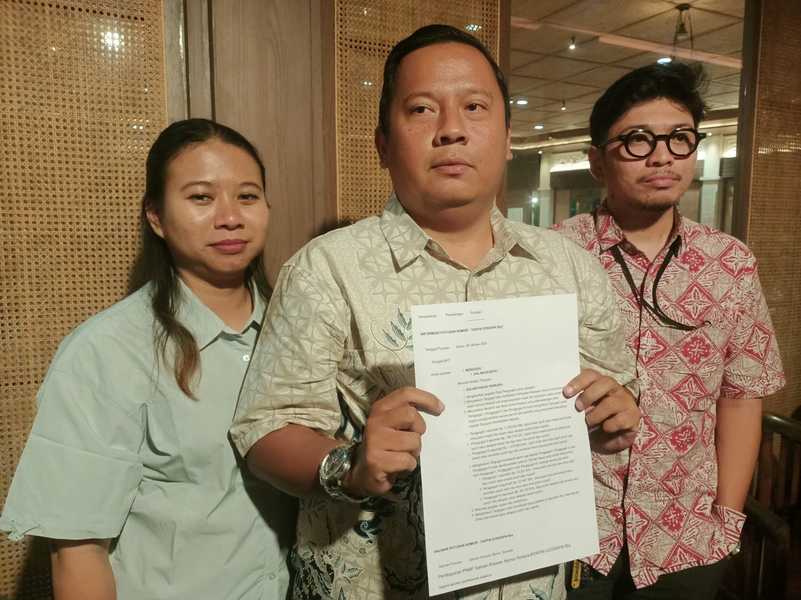 PN Surabaya Kabulkan Gugatan Pembeli Apartemen, Developer Diminta Kembalikan Uang dan Ganti Rugi